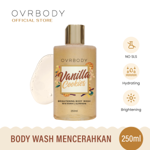 OVRBODY Vanilla Cookies Brightening Body Wash - Sabun Badan Mencerahkan Kulit