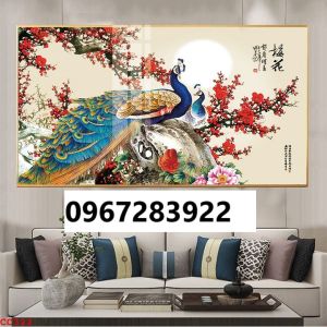 Gạch tranh chim công 3d đẹp