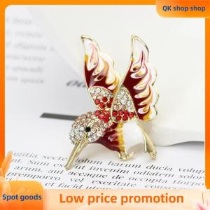 ✨QK shop✨ Fashion Creative Rhinestones Hummingbird Brooches For Women Clothing Coat Accessries Gifts
