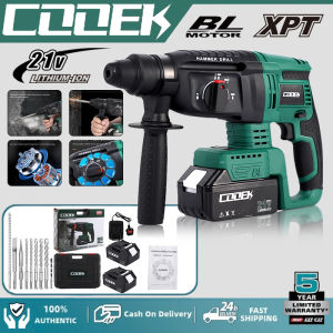 COOEK Electric Hammer Portable Impact Drill Road Demolition Cordless Concrete Tool Set