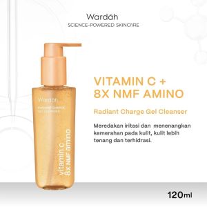 Wardah Radiant Charge Gel Cleanser Vitamin C - Heartleaf 8X NMF Amino - Pembersih Wajah - Face Wash
