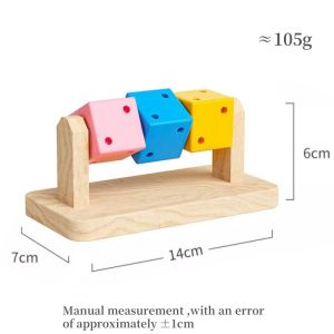 Hamster Roller Magic Cube Shaped Wooden Interactive Toy Boredom Relief Interactive Hamster Toy