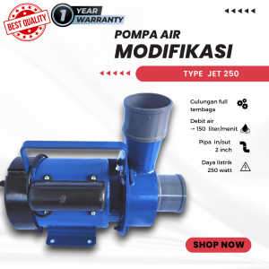 Pompa air modifikasi kolam ikan pipa 2 inch cocok untuk pengairamn kolam ikan hias watt kecil HEMAT listrik JET 250