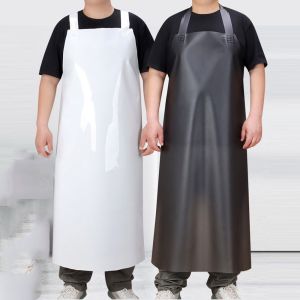 SKJK Odorless TPU Oil Resistant Apron Heat-Resistant Extra Wide Shoulder Straps Waterproof Dishwasher Apron Multi-purpose Dirt-Proof Wash Shop Bib Kitchen