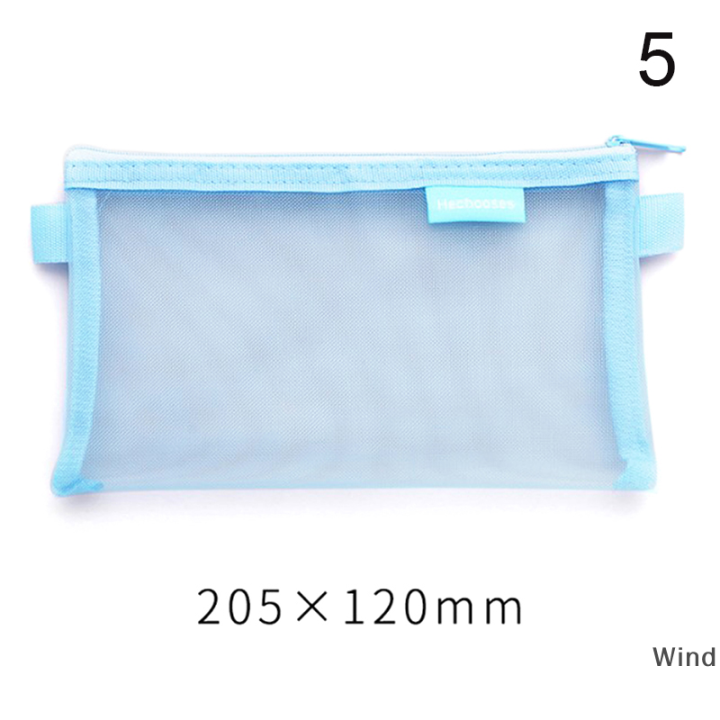 Wind Túi đựng bút chì di động dạng lưới trong suốt cho học sinh túi ...