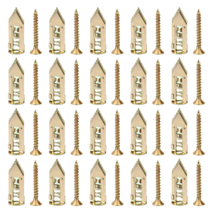 20 Count No Drill Wall Mounting Screws High Load Capacity Drywall Anchors Not -Corrosion Construction for Industrial