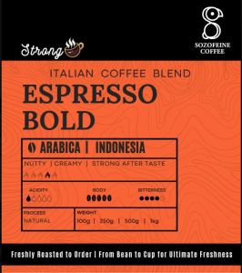 Espresso Bold-Freshly Roasted Coffee Blend Medium Dark Roast Rich with Hight Caffeine Kick