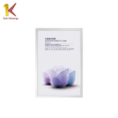 Satu Keluarga Tempat Poster Magnetik PVC A4 C1342 Frame Poster Magnetic Pelindung Brosur Anti Air
