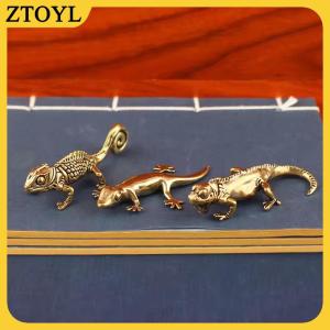 ZTOYL  Gecko Hình Trang Trí Nội Thất Nhỏ Đồ Trang Trí Đồng Cổ Động Vật Bức Tượng Nhỏ Trà Pet Bàn Trang Trí Nội Thất Phụ Kiện Trang Trí Nội Thất