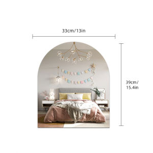 Self-adhesive Bathroom Wall Mirrors Vanity Makeup Mirror Punch-free Acrylic Mirror