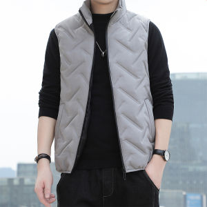 Korean Trend Vest Coat Clip Thickened Waistcoat Warm Down Cotton Outerwear Autumn and Winter