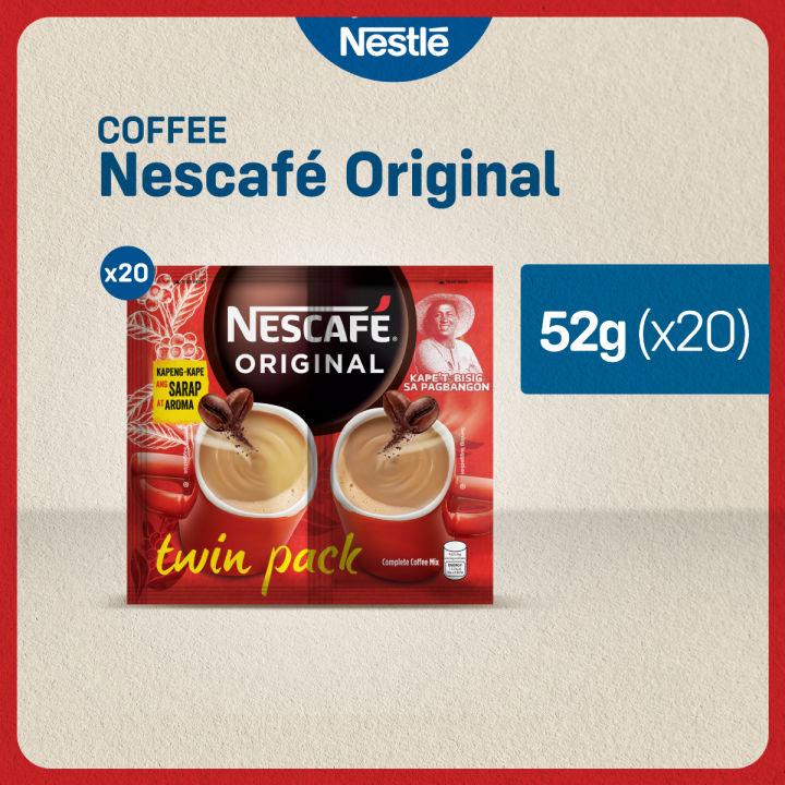 NESCAFÉ Original 3-in-1 Coffee Twin Pack 52g - Pack of 20