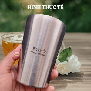 Cốc nước Inox 304 hàng nhập Japan dung tích 450ml