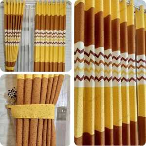 gorden motif zigzag smokring 12 ring multifungsi untuk pintu dan jendela murah gratis tali pengikat