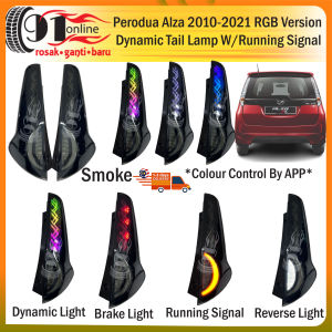 Perodua Alza 2010-2021 Dynamic LED Light Bar Tail Lamp with Signal Running RGB Version- CLEAR/SMOKE