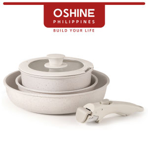 Oshine Nonstick Cookware Set Handle Removable With Lid NO PFOA Suitable All Stoves