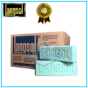 LANGSOL Batu Hijau Poles Stainless Pembersih Logam Glossy Asli Langsol