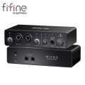 Fifine Ampli3 Type-C Audio Interface 2 Channel USB Treble Sound Card Mixer Desktop Live Sound Card for Computer Music Production. 