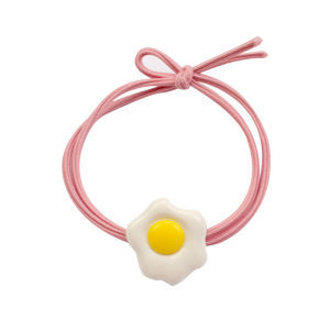 Gratis Semua - (1 PC) Karet Rambut Motif Telur / Ikat Rambut Gaya Korea / Karet Rambut Elastis