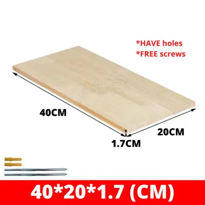 Natural Pine Wood Floating DIY Wall Storage Shelf/Wardrobe Rack/Table Top (1.7cm thick Original Beige colour)