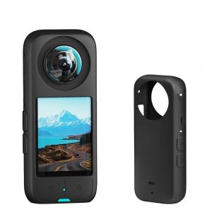 OPBWQH แบบพกพาได้ ป้องกันรอยขีดข่วน พาโนรามา สำหรับ Insta 360 X3 ฝาปิดซิลิโคน ฝาปิดกล้อง เคสซิลิโคนสำหรับ Insta360 สำหรับ Insta360ฝาปิดเลนส์ สำหรับ Insta360คลุมตัวเครื่อง สำหรับ Insta360เลนส์ป้องกัน