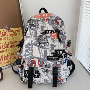 Ba Lô Đi Học Họa Tiết graffiti Balo Thời Trang Hàn Quốc Cho Nam Và Nữ BZ055