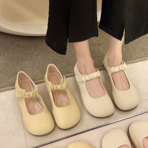 💖KAK SHOPZ💖รองเท้าแมรี่เจนส้นแบนผู้หญิง รองเท้าหนังนุ่มอเนกประสงค์ สไตล์เกาหลี พร้อมส่ง