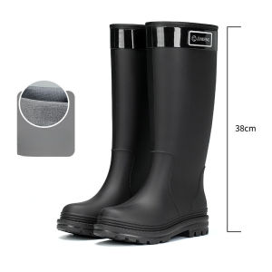 High Top Women Rain Boots Thickened Long Knee High Waterproof Non Slip Fashionable Hiking But Hujan