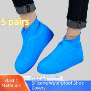 ETUALE 5Pairs Chống trơn trượt Bọc giày silicon Có thể tái sử dụng Bền bỉ Bọc ủng cao su chống mưa Quà tặng ngày lễ Chống mài mòn Bao giày chống thấm nước Đi bộ ngoài trời