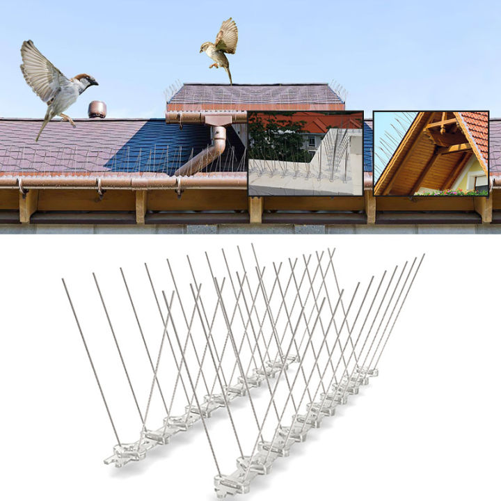 25cm Stainless Steel Bird Repellent Mat Animal Deterrent Spikes Roof