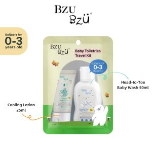 Bzu Bzu Baby Toiletries Travel Kit ( Head to Toe Baby Wash 50ml & Cooling Lotion 25ml )