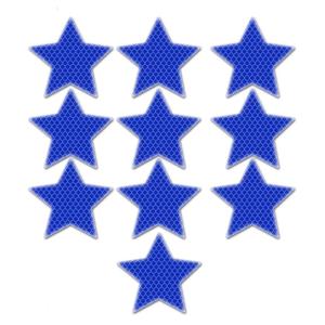 10Pieces High Visibility Reflective Star Car Stickers Warning Tapes Adhesive Waterproof for Bikes Truck Motorcycle