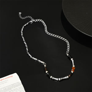 Dây chuyền nam titan thời trang Vòng cổ nam đốt tre độc đáo cá tính