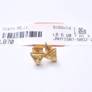 JIN JING SUBANG DESIGN TIGA SEGI/LOVE/BUNGA EMAS 916 1g UP