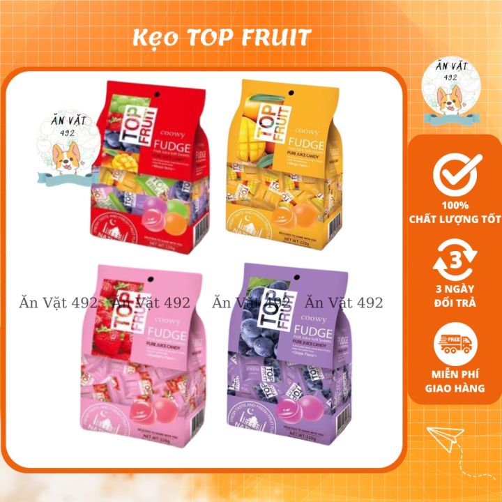 Kẹo dẻo trái cây TOP FRUIT COOWY nhiều hương vị gói 320g - Ăn Vặt 492 ...