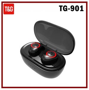 T&G TG 901 TWS Bluetooth V5.0 Comfy Fit Joyous Sound Wireless Headset with Charging Case