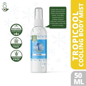 Eco Love COCO BLISS Tropicool Body Mist Cooling Mist Aircon in a Bottle Shirt & Body Cooling Spray