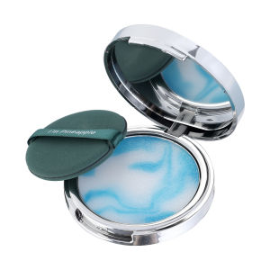 The Blue Sky Oil Control Long-lasting Powder Cake with Powder Puff Makeup Powder Waterproof Wet and Dry Face Powder