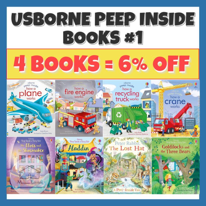 [CLEARANCE] Usborne Peep Inside Books Children English 3D Flap Books