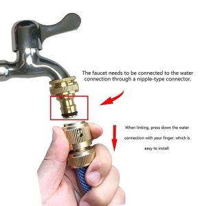 Cozyhome 1/2" 3/4" 1" Thread Garden Hose Fitting Set Quick Connect Faucet Adapter & Car Wash  K