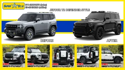 JETOUR T2 DEFENDER STYLE BEFORE AND AFTER TRANSFORMATION WITH CONVERT & STYLE FACE LIFT