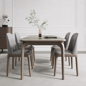 AUREO Sintered Stone Dining Table Minimalist Dining Table And Chair Set Dining Table Set For 4-6 people