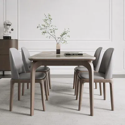 AUREO Sintered Stone Dining Table Minimalist Dining Table And Chair Set Dining Table Set For 4-6 people