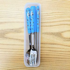 Gratis Ongkir -  Set Alat Makan Karakter / Peralatan Makan Stainless Steel Portable