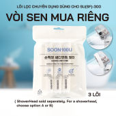 SF-300 Đầu vòi sen tắm (tăng áp lọc nước) 3 Thanh lọc nước AQUADUO SOON100U