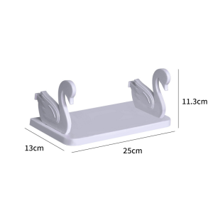 White Wall Hanging Shelf Storage Rack Save Space Bathroom Little Man Doll Design Home Decor Kitchen Rack