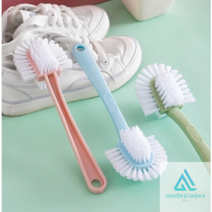 Bàn Chải Chà Giày 3 Đầu Cọ Tẩy Sạch Vết Bẩn Lau Ngày Cọ Chà Giày Cầm Tay Cán Dài -GD881-BCchaGiay