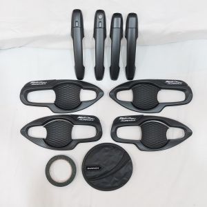 Aksesoris Mobil Toyota Avanza 2022 Cover Handle Outer Pintu Tutup Bensin Hitam Trapesium Smartkey