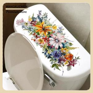 [COD] Toilet Sticker Flower Sticker Bathroom Self-adhesive Painting Waterproof Sticker Toilet Cover Bathroom Wall Sticker