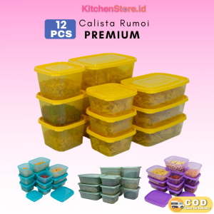 FOOD KONTAINER RUMOI PREMIUM FULL COLOR TOPLES SET ISI 12PCS TEMPAT MAKANAN FOOD CONTAINER TOPLES PLASTIK FULL COLOUR FREE BPA TEMPAT PENYIMANAN MAKANAN DAN KUE KERING SERBAGUNA